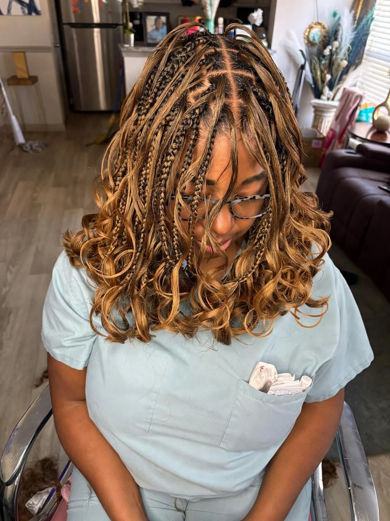 Boho Bob French Curly Braids — Braiding Hair at Kim Beauty Arusha