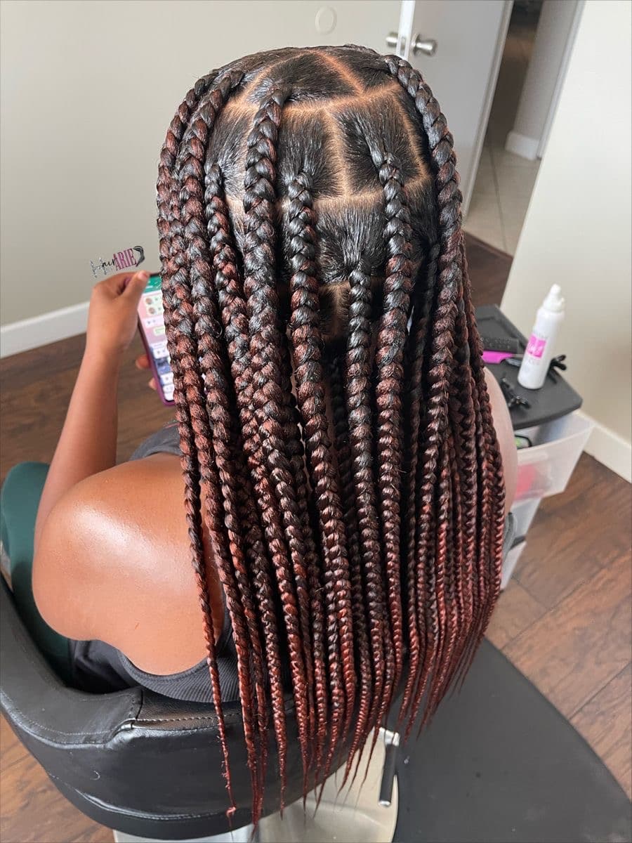 Extra-large Knotless — Braiding Hair at Kim Beauty Arusha