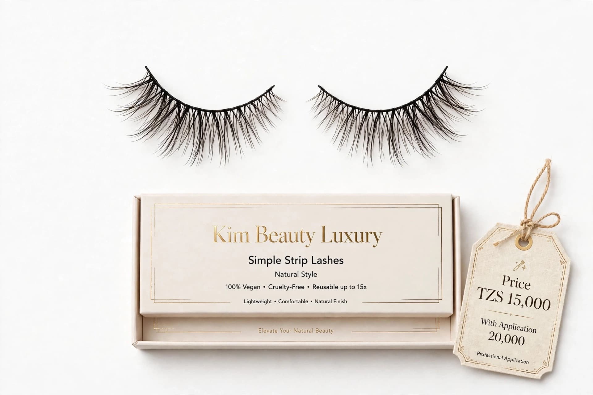 Simple Strip Lashes — Lashes at Kim Beauty Arusha