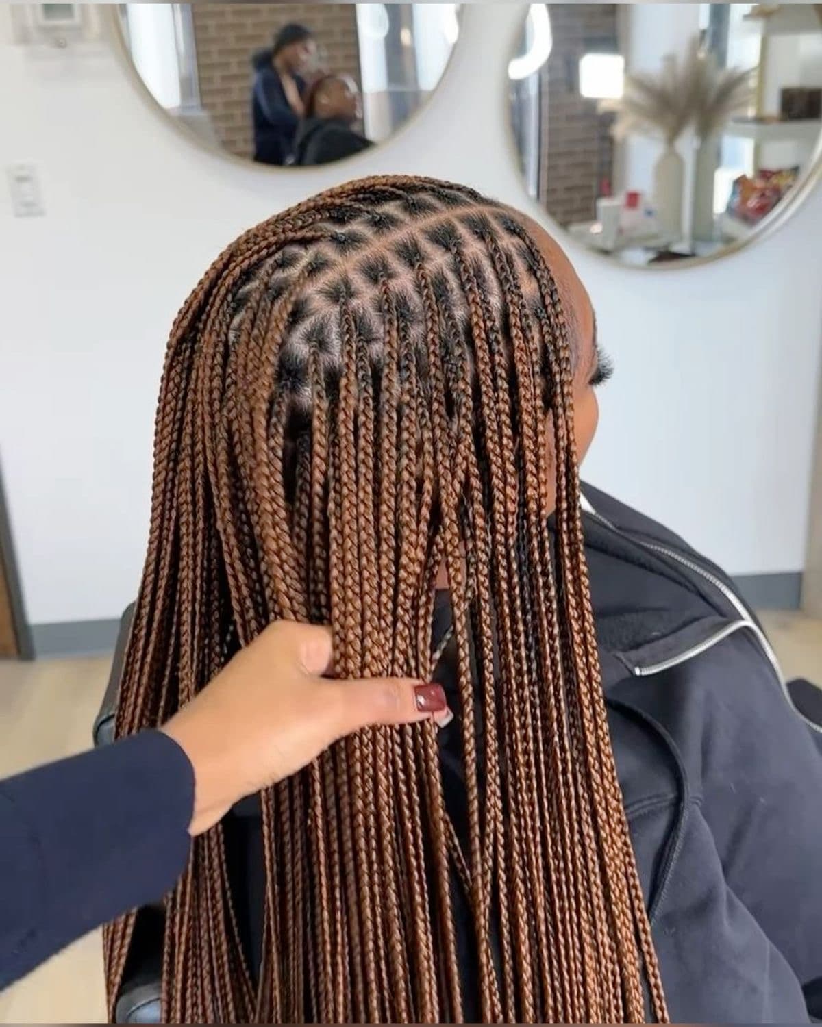 Small-Medium Size Knotless — Braiding Hair at Kim Beauty Arusha
